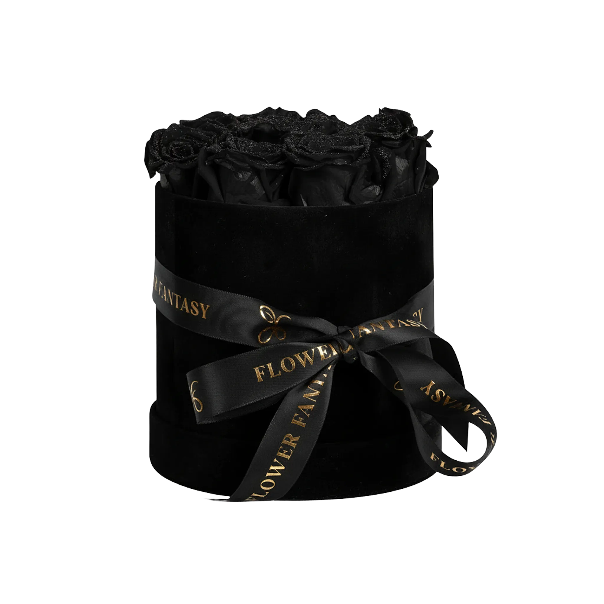 Long Lasting Glitter Rose Box | Black
