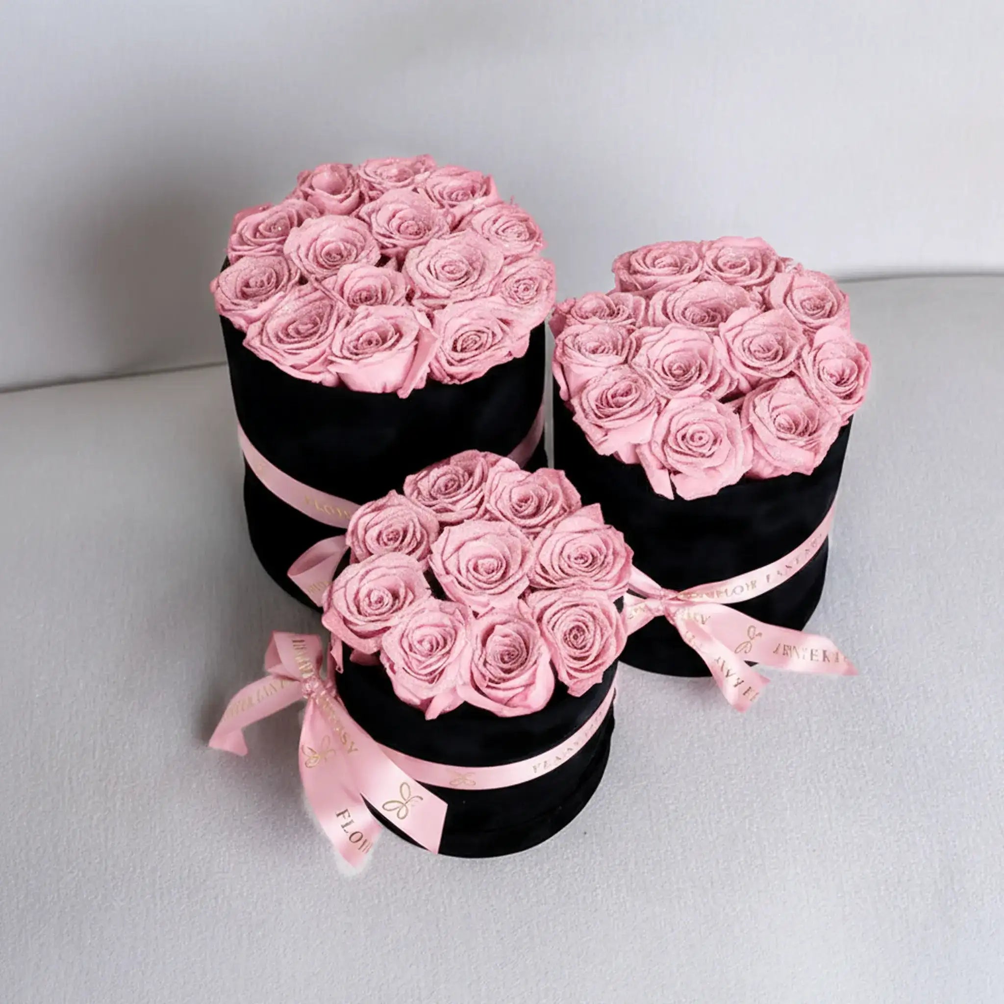 Long Lasting Glitter Rose Box | Pink