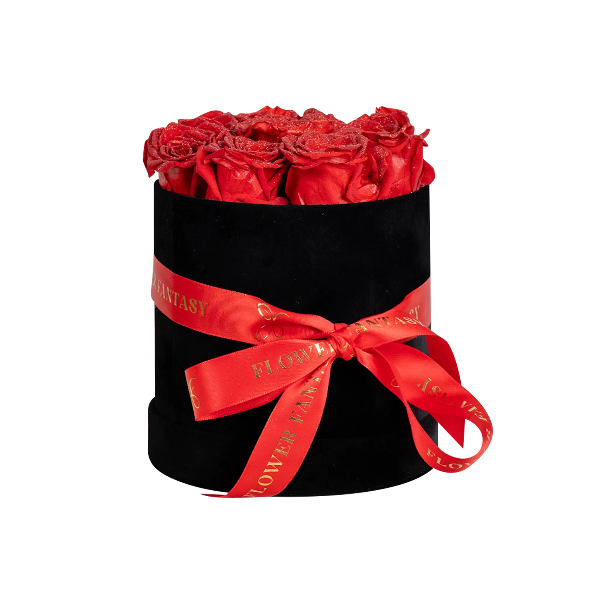 Long Lasting Glitter Rose Box | Red