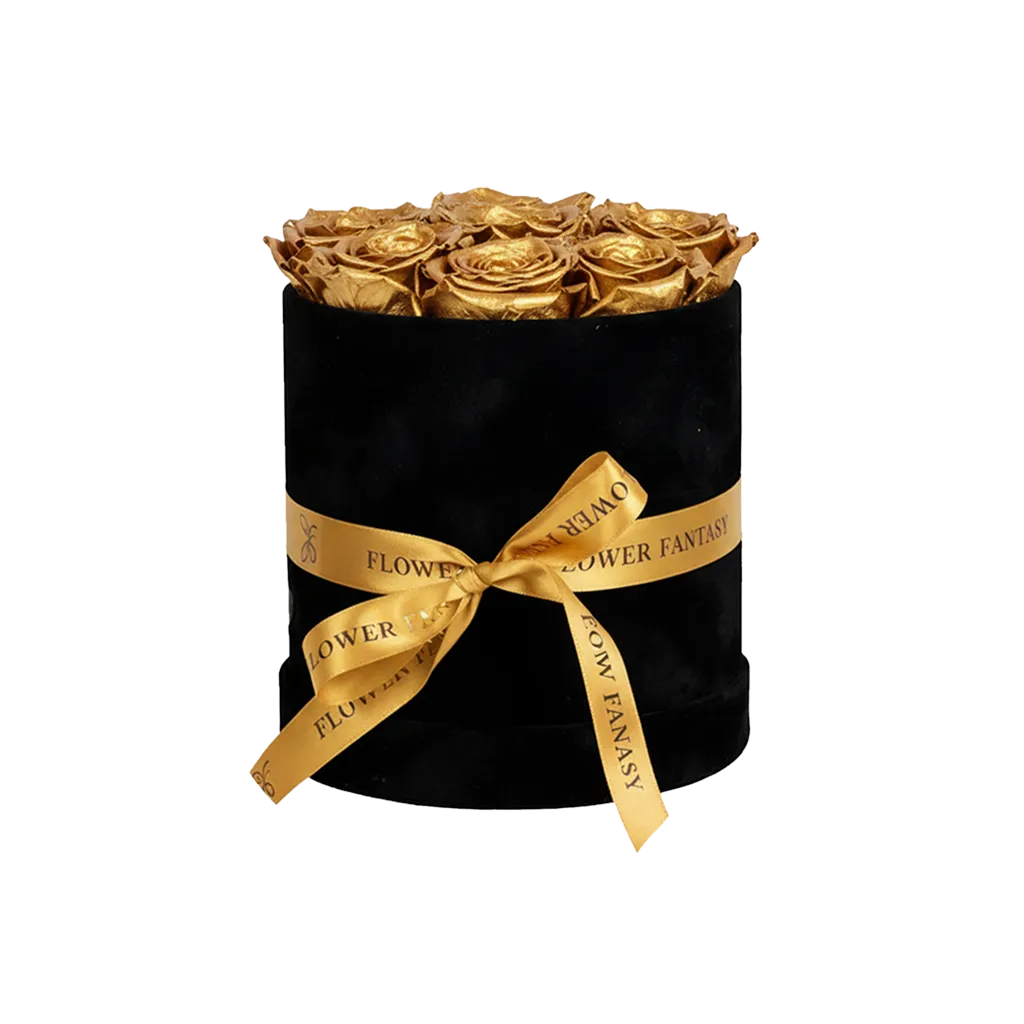 Fresh Rose Box | Gold