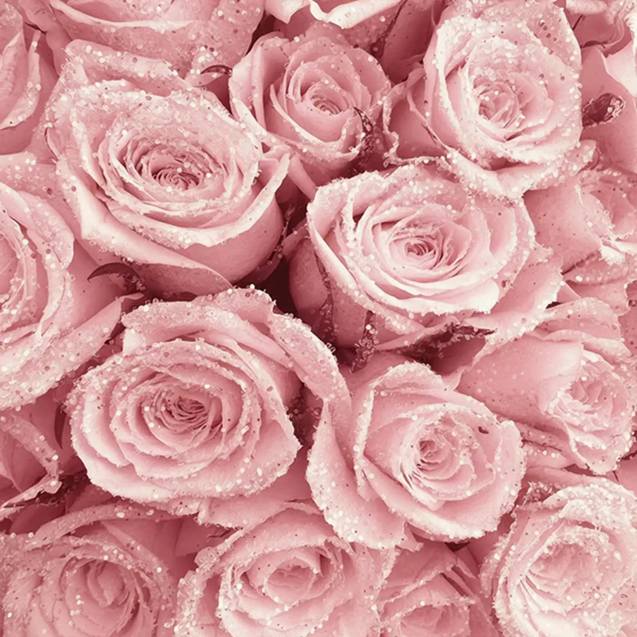 Fresh Glitter Rose Bouquet | Pink