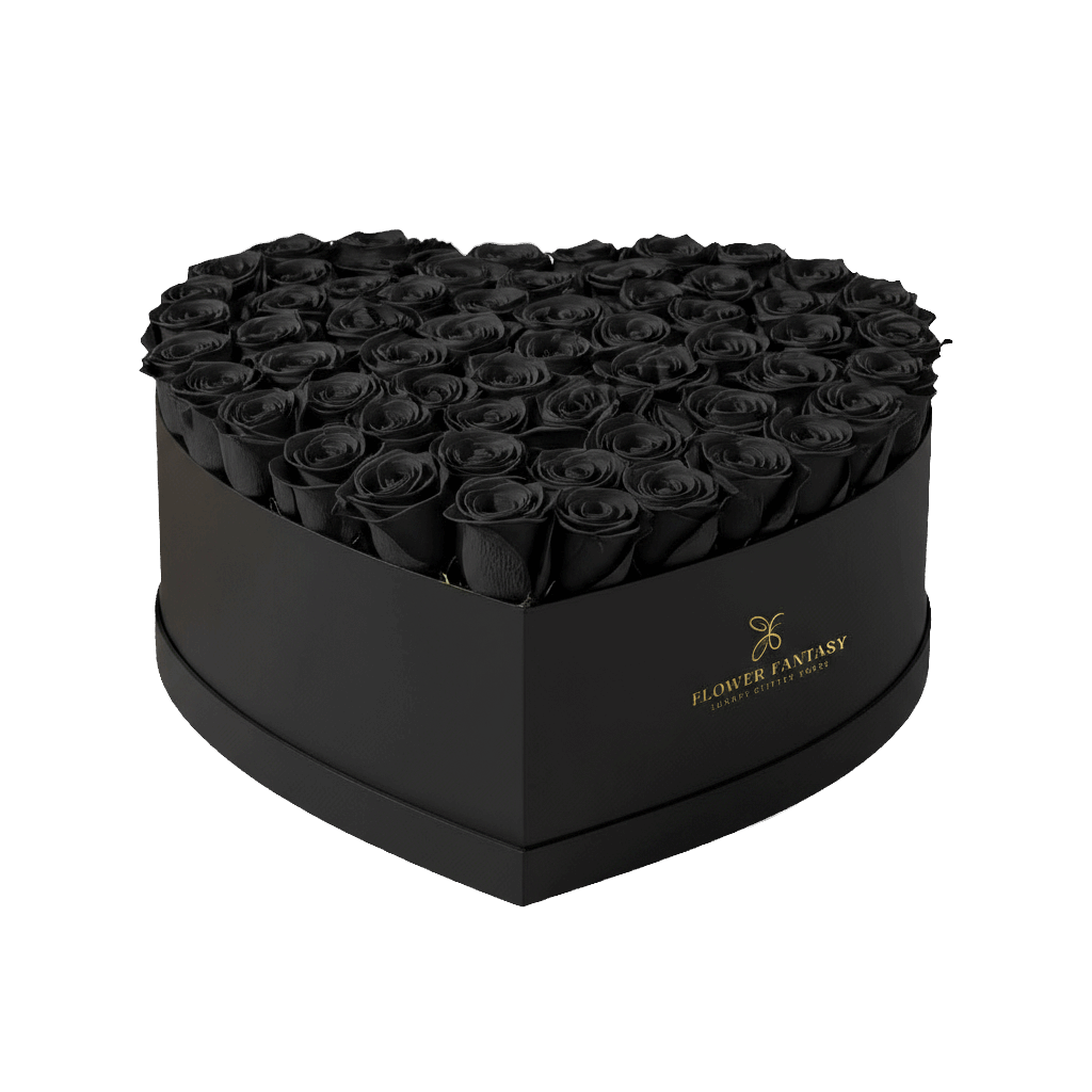 Heart Rose Box | Black