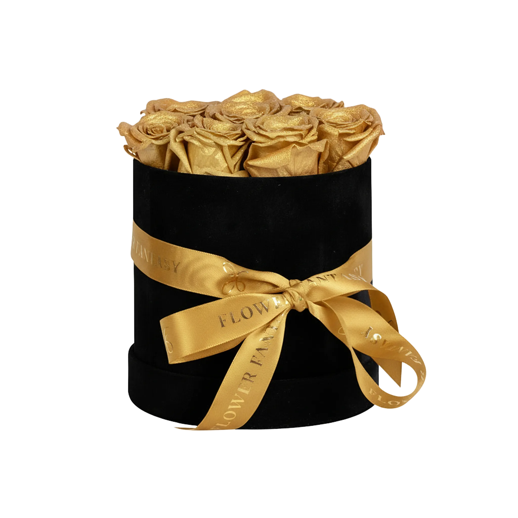 Long Lasting Glitter Rose Box | Gold