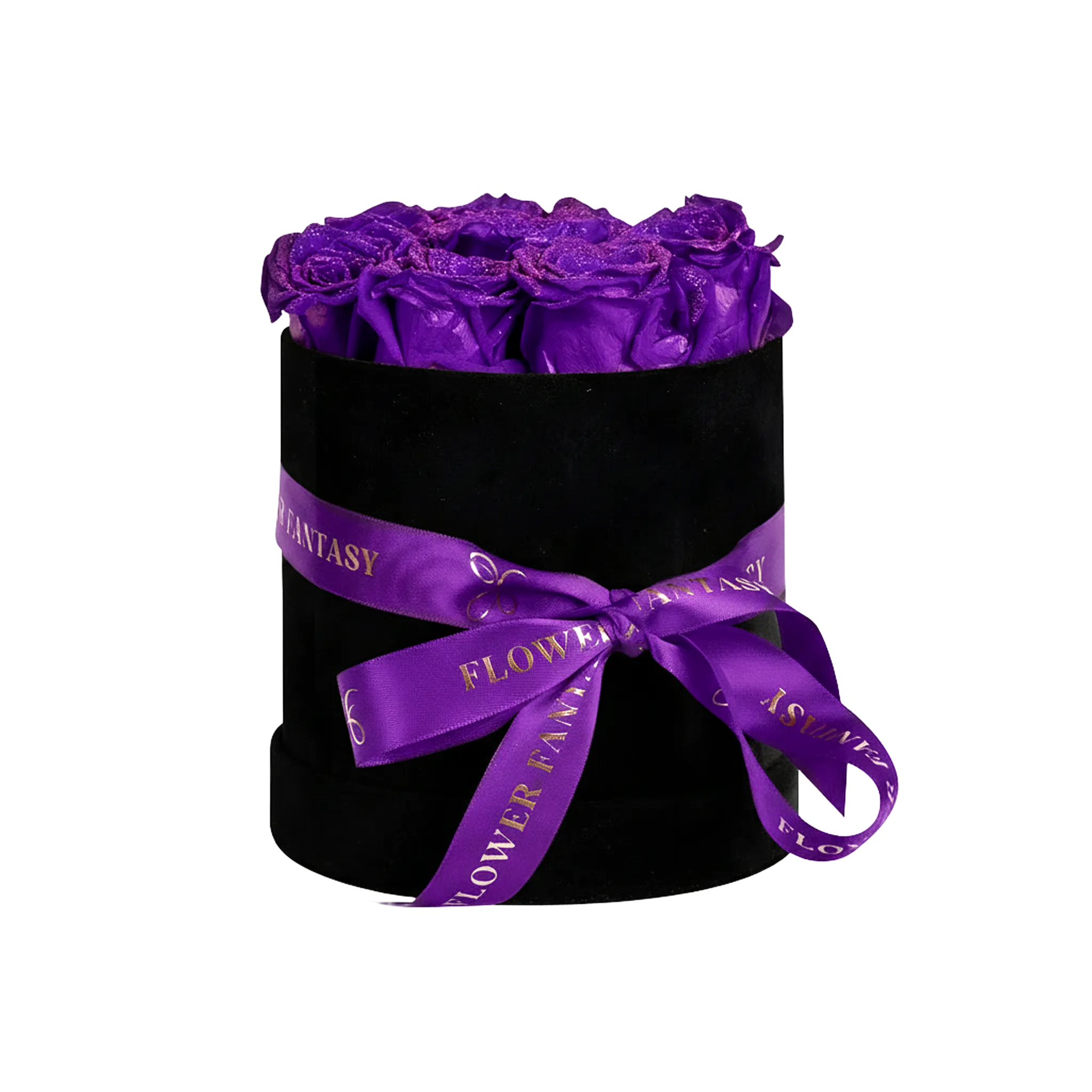 Long Lasting Glitter Rose Box | Purple