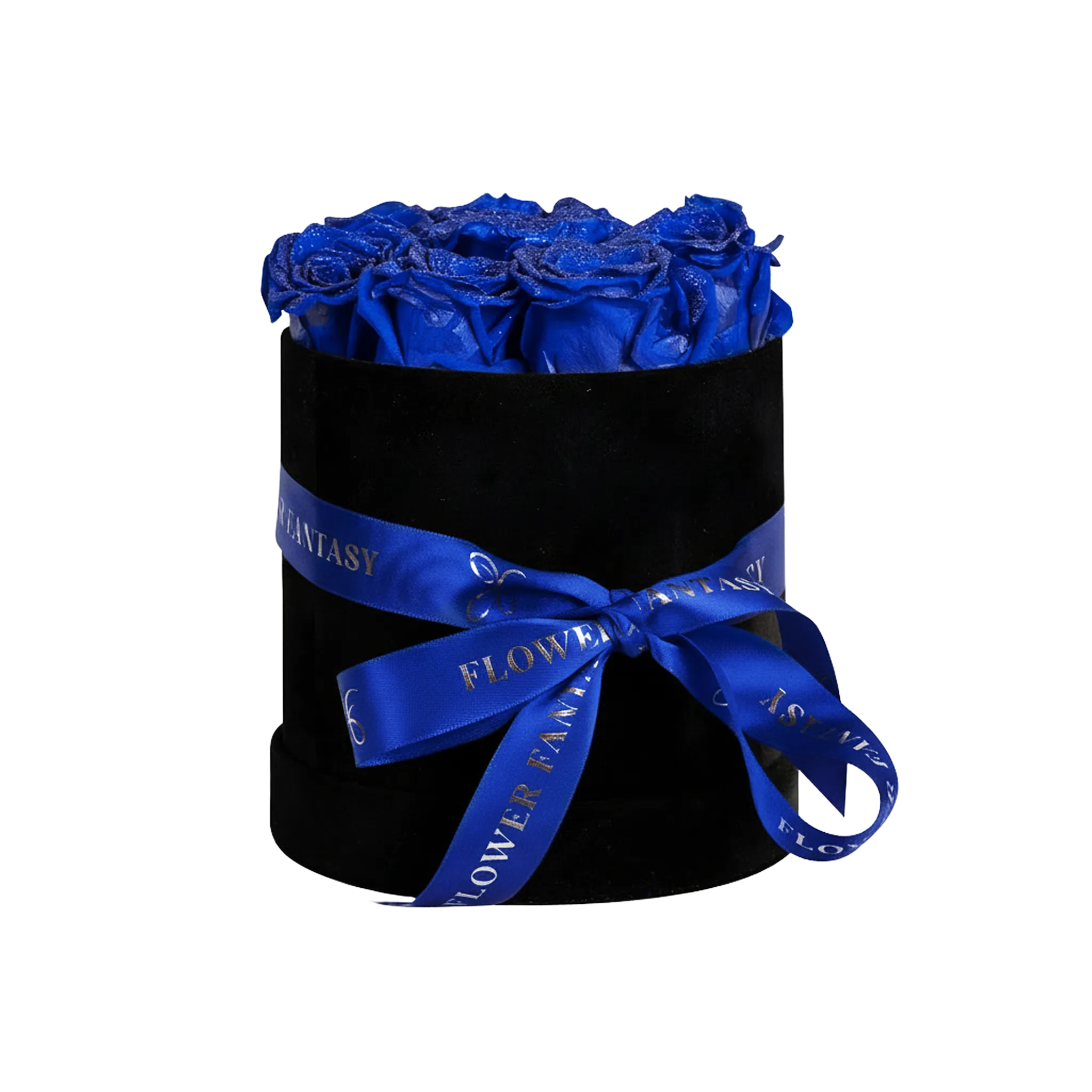 Long Lasting Glitter Rose Box | Royal Blue