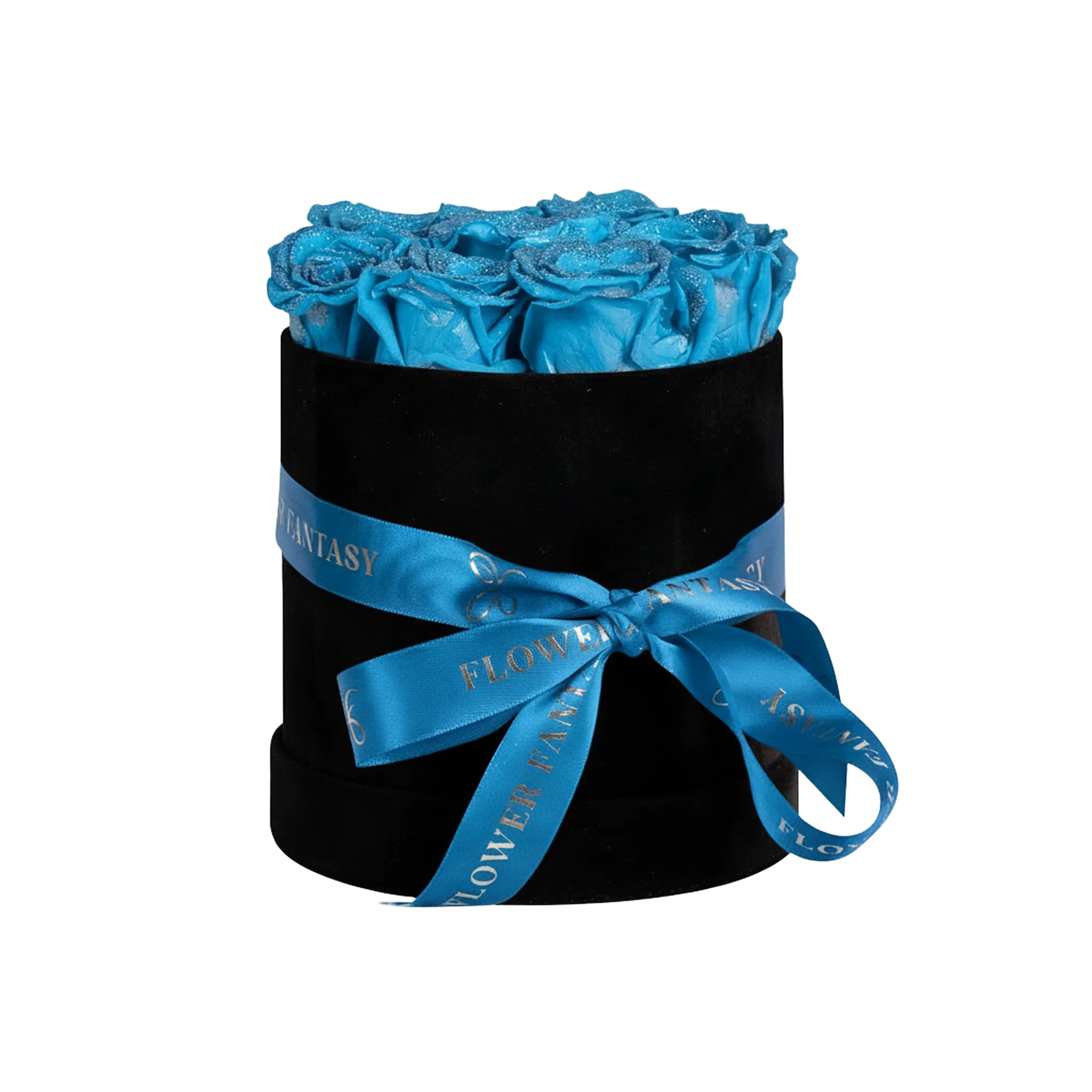 Long Lasting Glitter Rose Box | Sky Blue