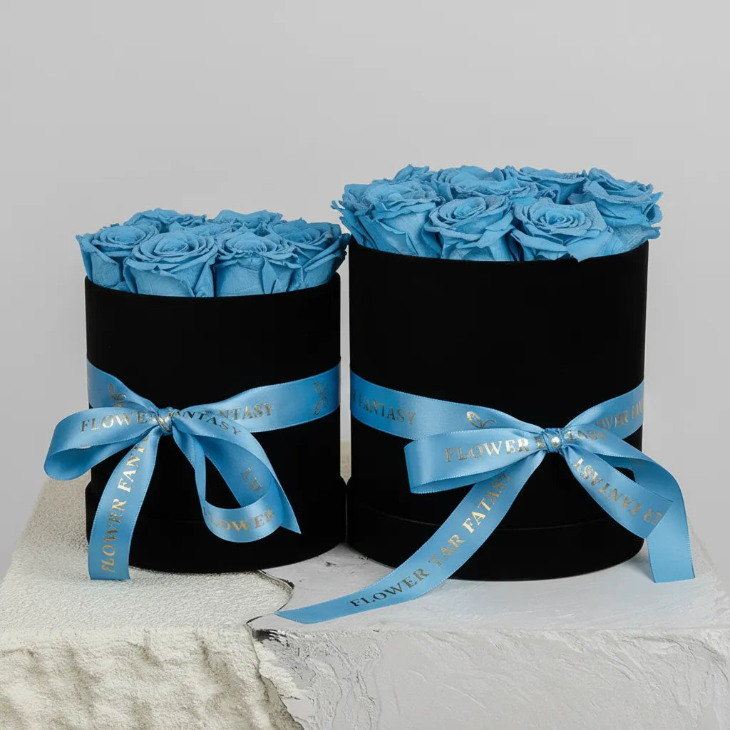 Fresh Rose Box | Sky Blue