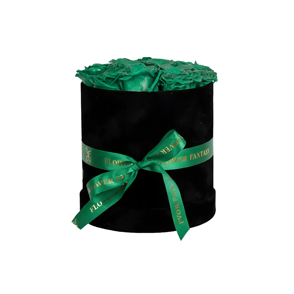 Fresh Rose Box | Emerald Green