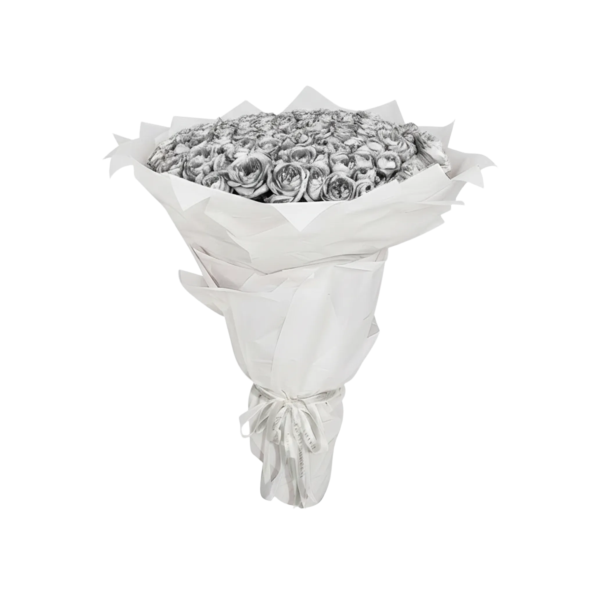 Fresh Rose Bouquet | Silver