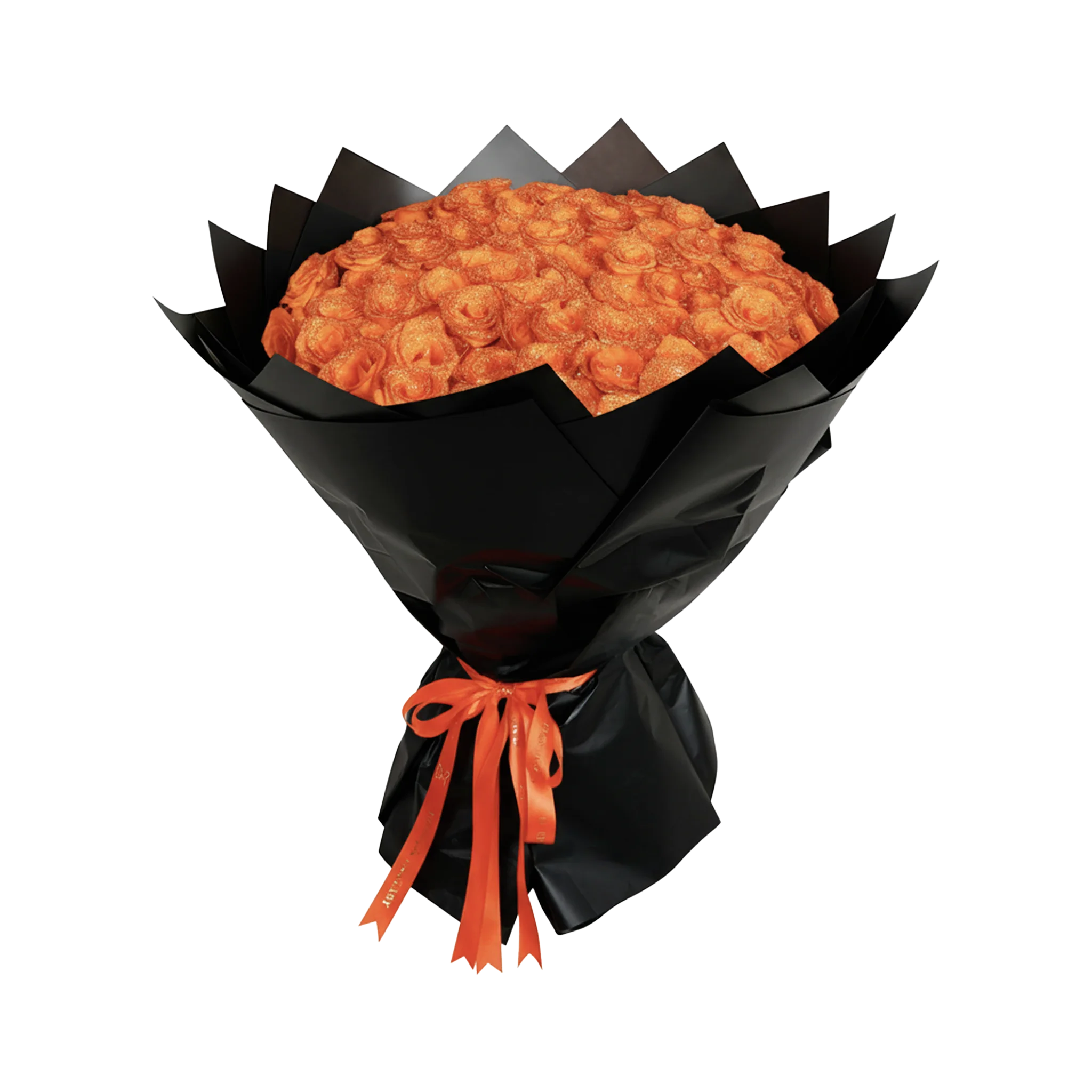 Fresh Glitter Rose Bouquet | Orange