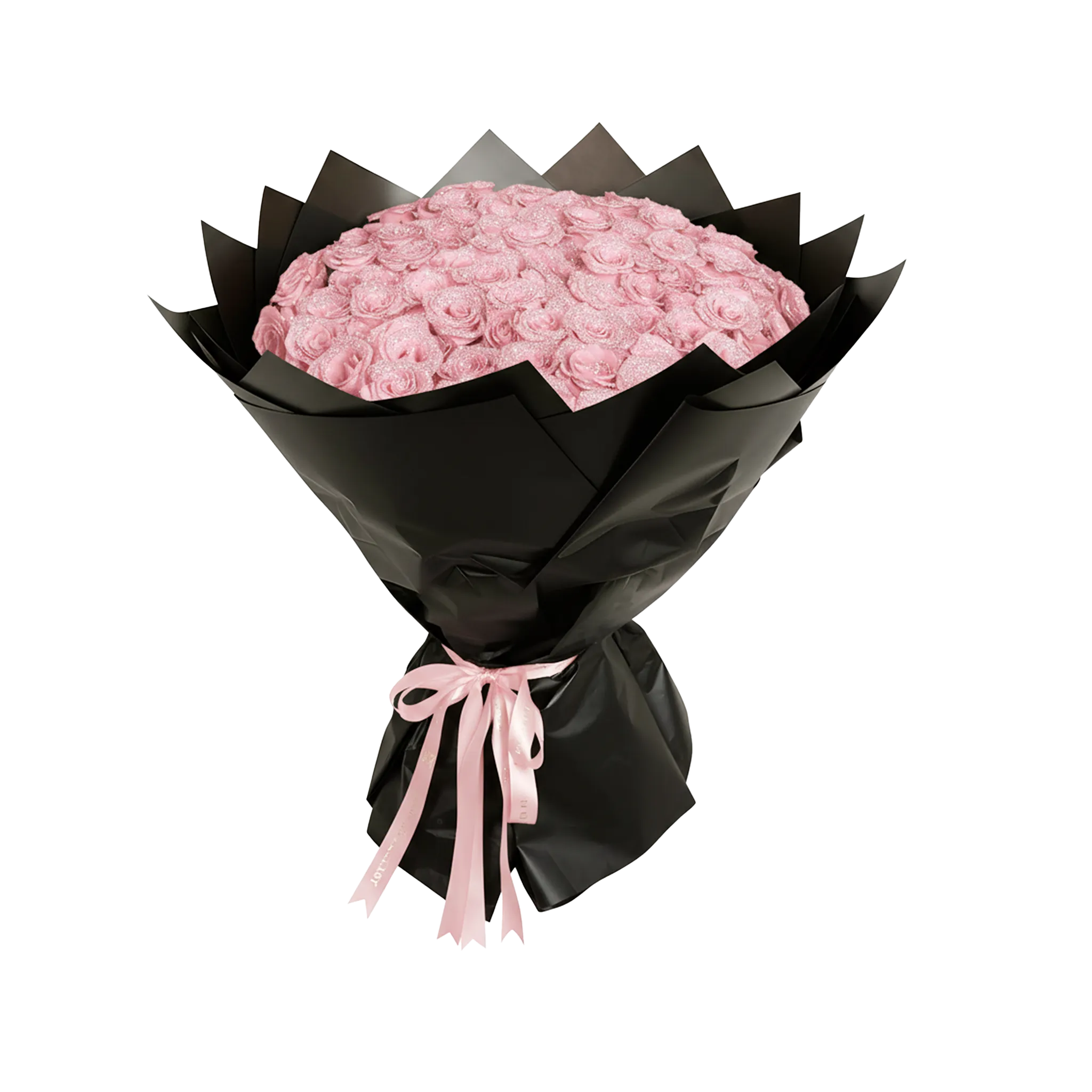 Fresh Glitter Rose Bouquet | Pink