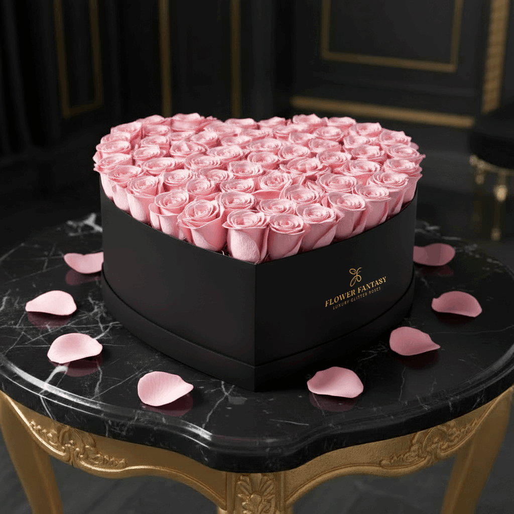 Heart Rose Box | Pink