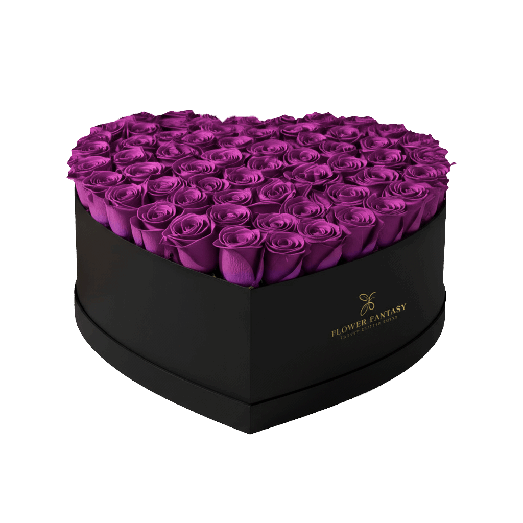 Heart Rose Box | Purple