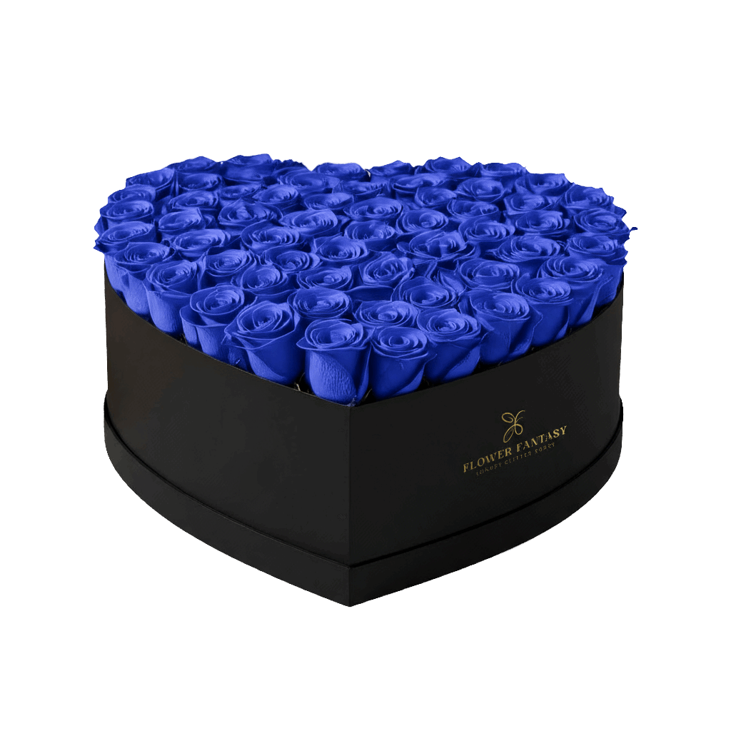 Heart Rose Box | Royal Blue